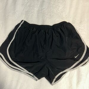 Black with white trim Nike athletic shorts